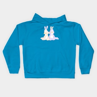 Victory Peace Rabbits Peach & Lilac Kids Hoodie